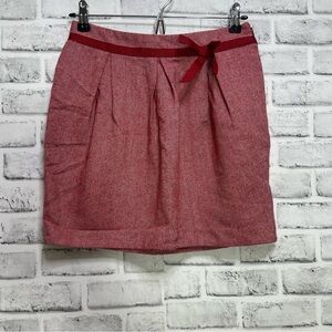 Cato Girls Wool Blend Pleated Front & Back Pockets Bow Detail Skirt 12